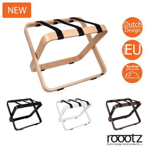Wooden Luggage Rack for hotels | Roootz Curvy