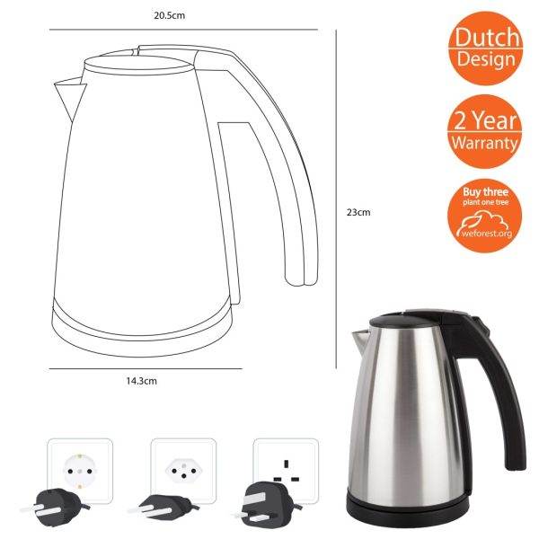 Kettle for Hospitality tray 1L Stainless Steel