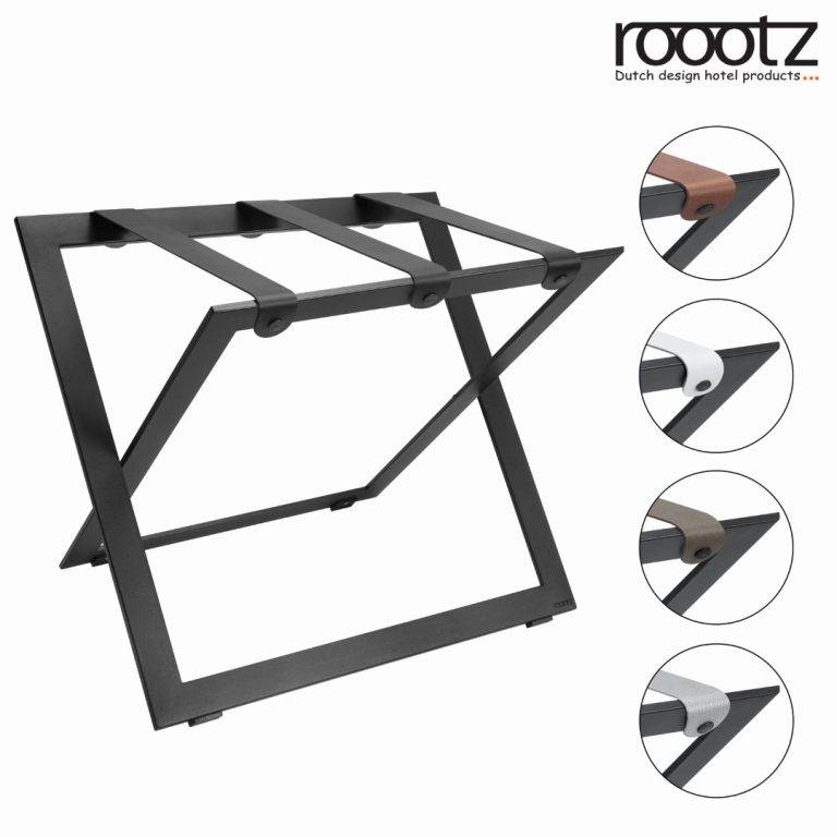 Luggage Rack Black for Hotels / Suitcase Stand Roootz