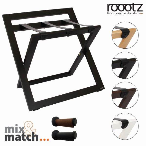 Luggage Rack with Wall Hook Different wood colors