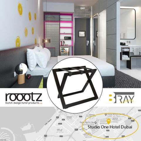 REPOSAMALETAS para Hoteles compactos | Roootz