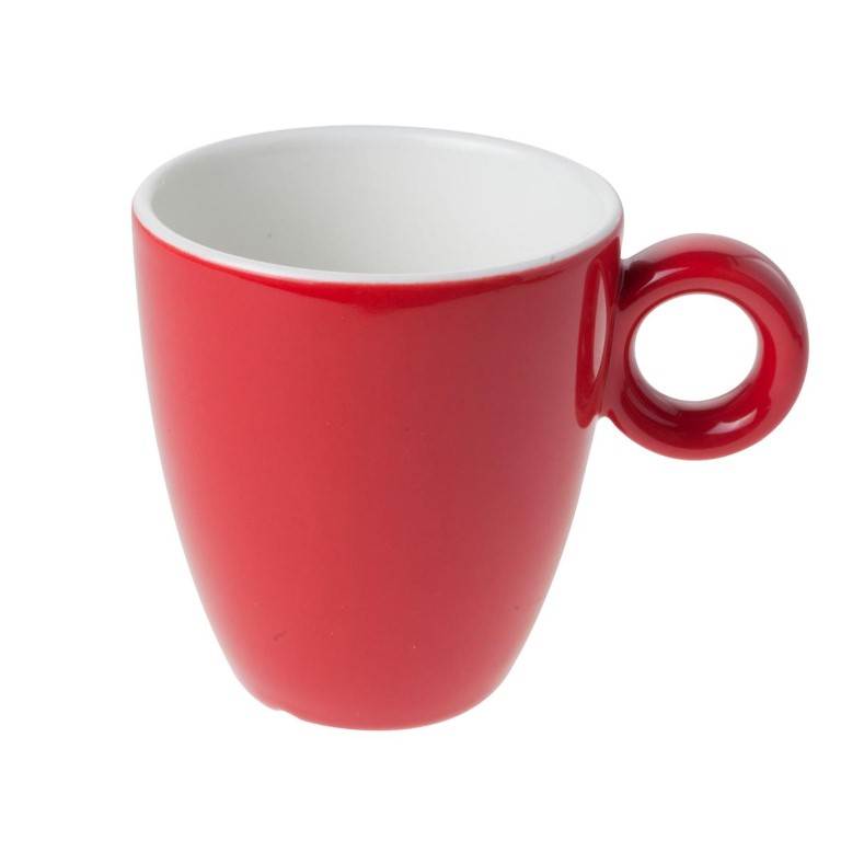 Tasse à café en porcelaine rouge format Lungo