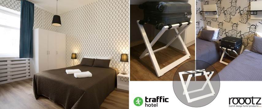 Luggage rack roootz for traffic hotel