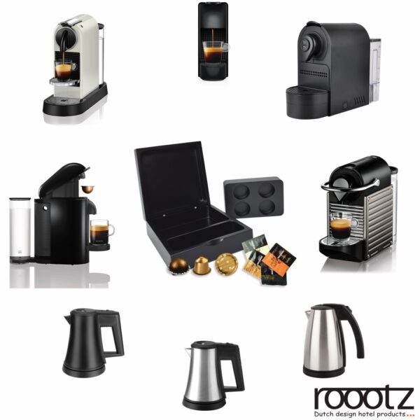 Aufbewahrungsbox für Kaffeekapseln und Tee für Hotels | Sachet-Box roootz Bari