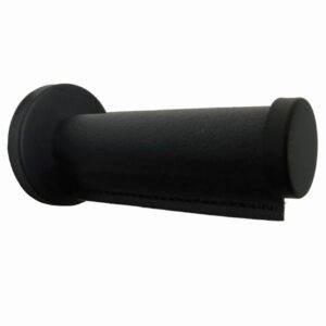 Gancho de pared para colgar portaequipajes, tablas de planchar o perchas. Cuero negro