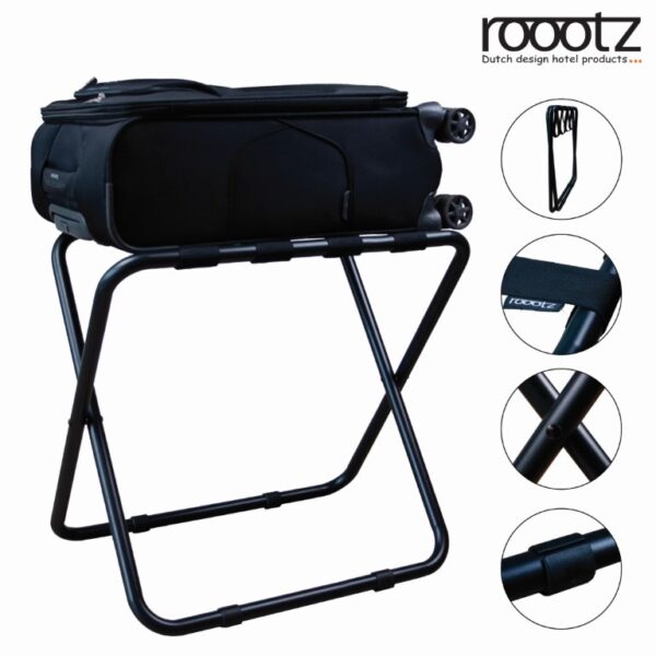 Black luggage racks for hotels detail photos