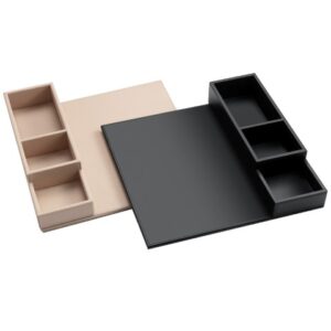 Hospitality Tray in black or beige imitation leather