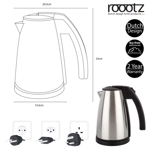 Hervidor de agua para hoteles Roootz Base 1L