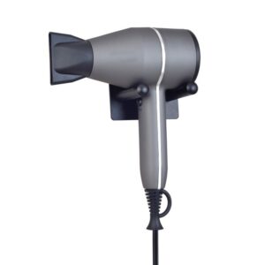 Hotel Hairdryer with hanging hook. Wall hook to hang the hairdryer