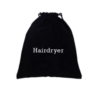 Bag for storing the hairdryer