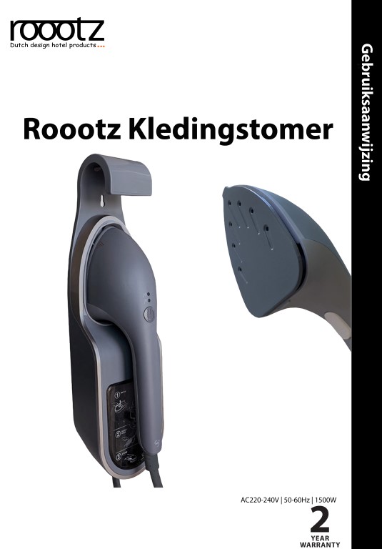 Gebruiksaanwijzing kledingstomer van roootz voor Hotels