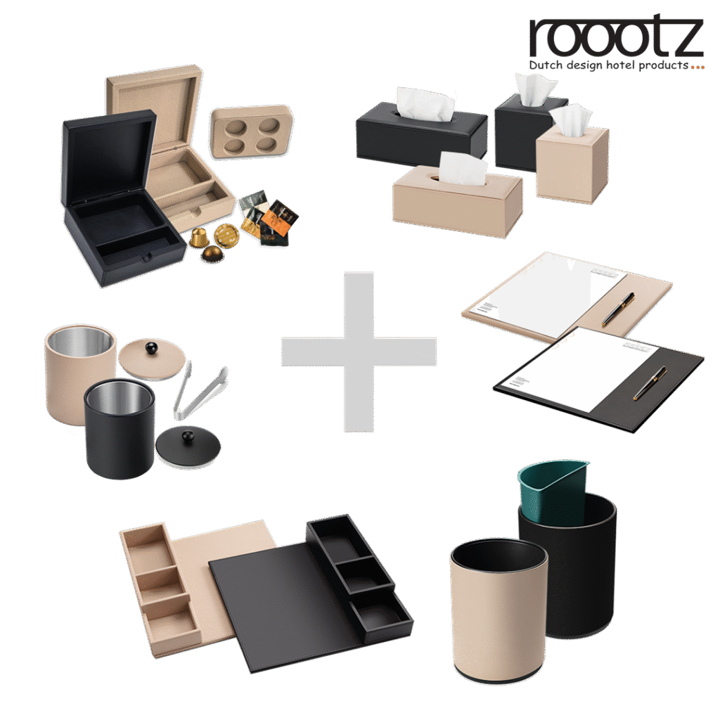 Prodotti in similpelle per hotel Roootz Mix & Match