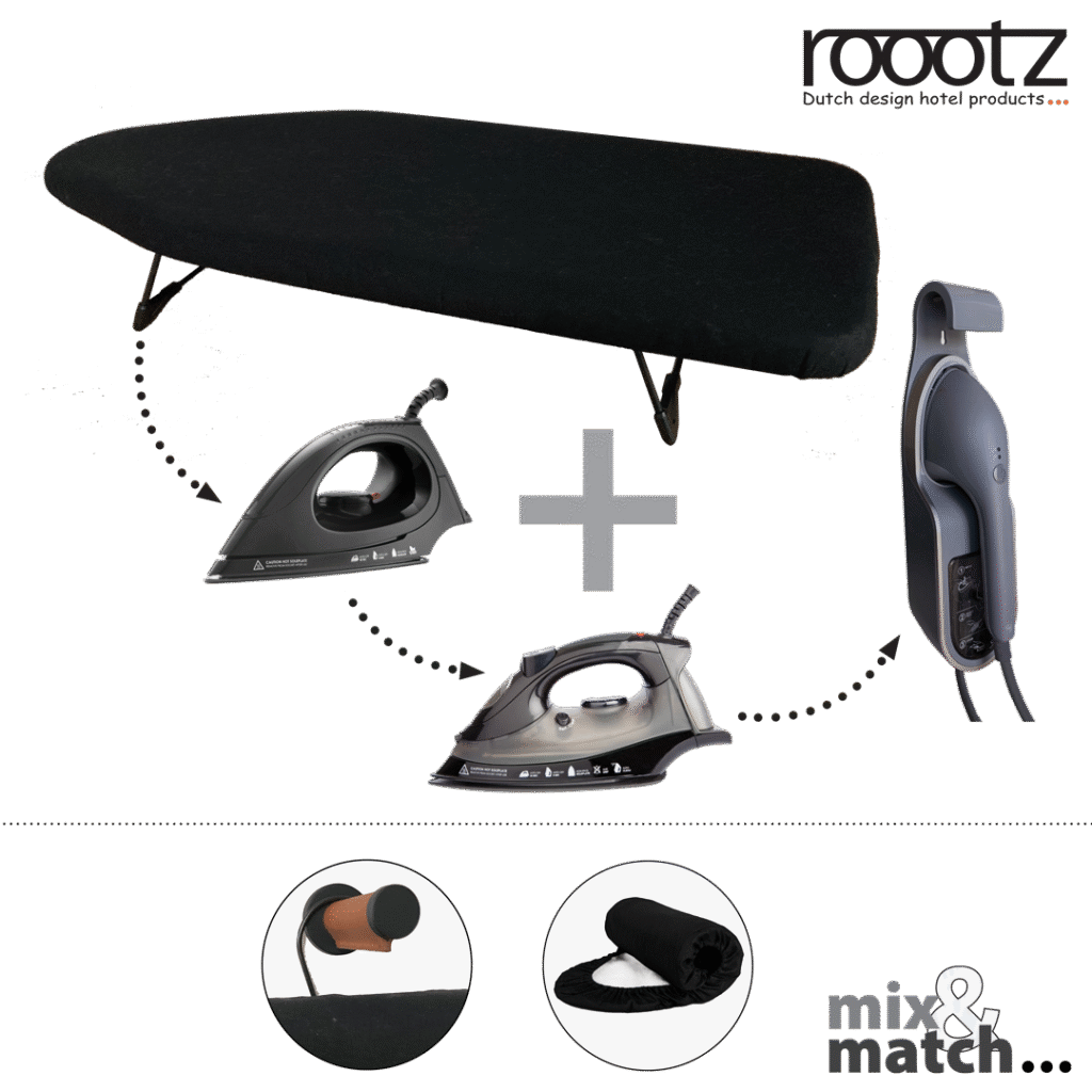 Hotel ironing board mix and match options