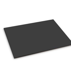 Vassoio di benvenuto in similpelle nera. Può essere utilizzato in combinazione con un porta bustine per tè e caffè.