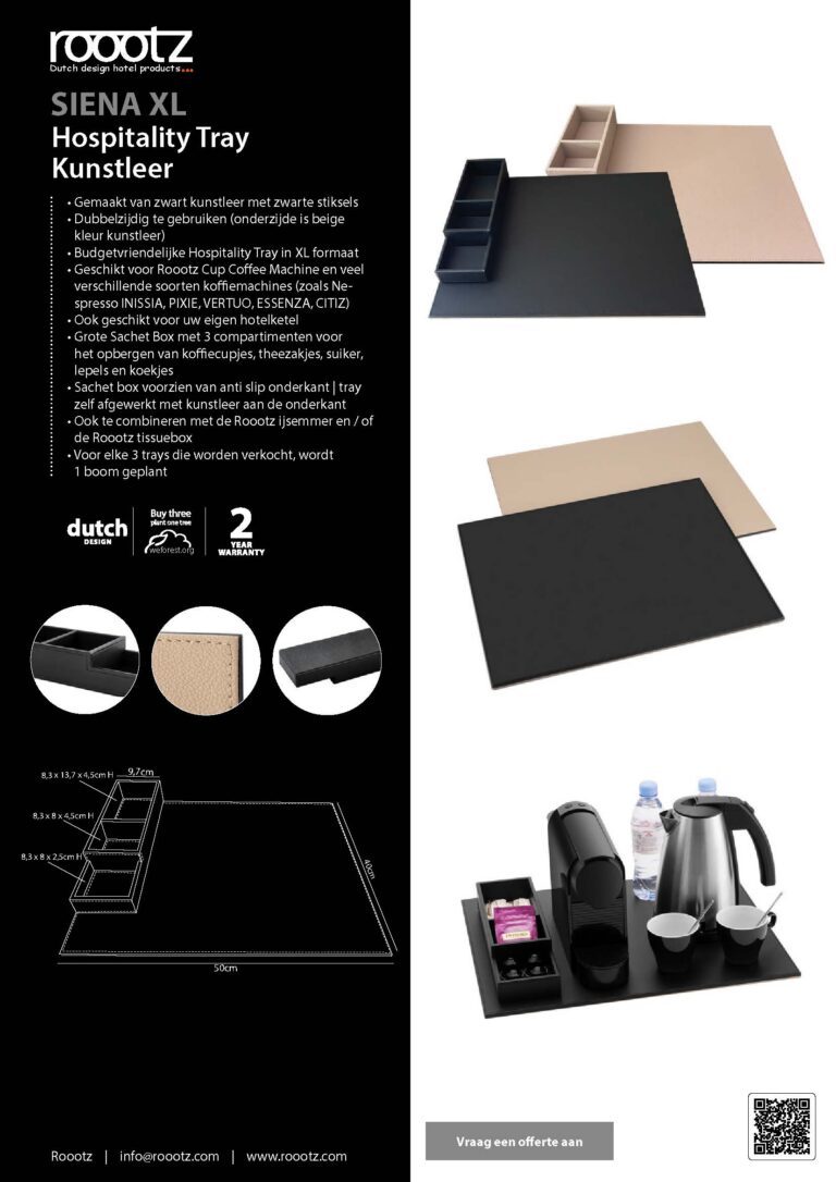 Hospitality Tray kunstleer XL model